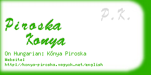 piroska konya business card